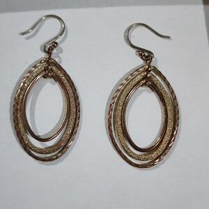 Elegant Gold and Silver Hoop Earrings